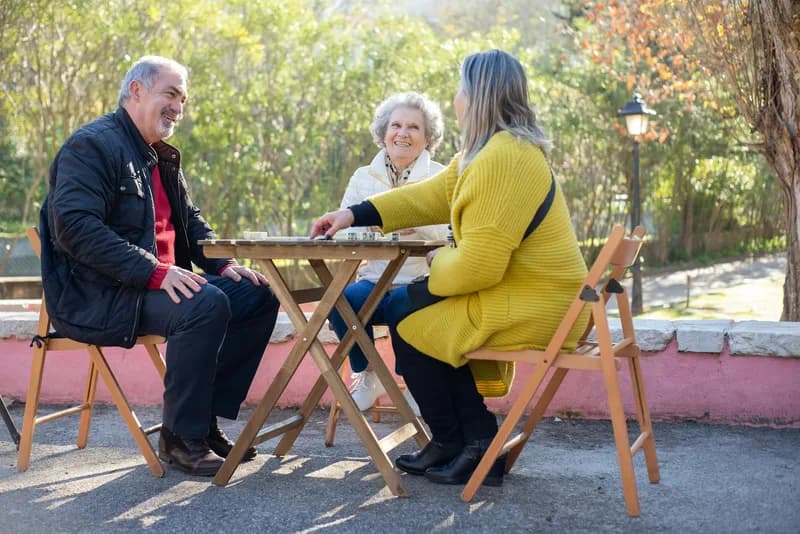 Neighbors gathering for a community event